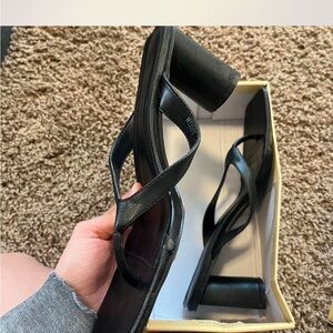 Princess Polly Black Strappy Heels
